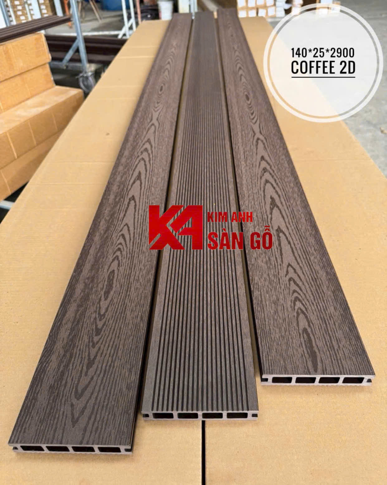 Sàn Gỗ Nhựa Lỗ Vuông 2D HK-05 25mm